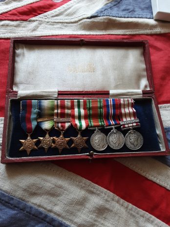 Period miniature Royal Navy WWII group. Malaya NGSM