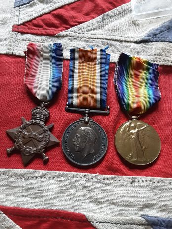 1915 Trio. Charles Walter John Selman. Army Service Corps. Cricklade. Wiltshire.