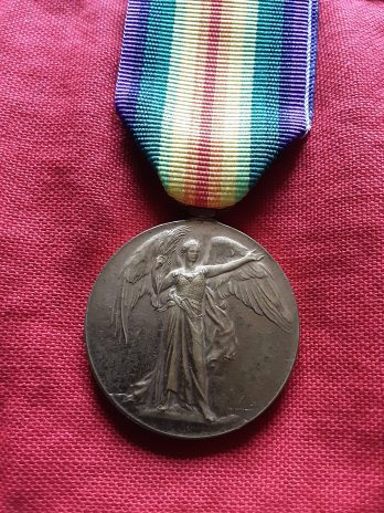 WWI Victory. Hugh Oatley. 9th Loyal North Lancashire Regiment. Wounded 1st Day German Spring Offensive. Bolton, Lancashire.
