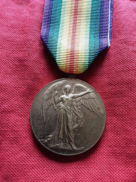 WWI Victory. Hugh Oatley. 9th Loyal North Lancashire Regiment. Wounded 1st Day German Spring Offensive. Bolton, Lancashire.