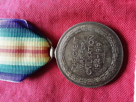 WWI Victory. Hugh Oatley. 9th Loyal North Lancashire Regiment. Wounded 1st Day German Spring Offensive. Bolton, Lancashire. - Image 3