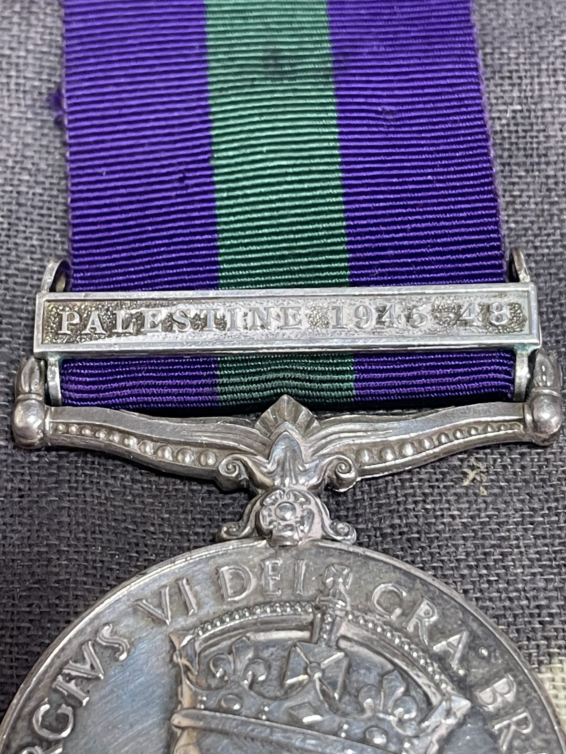 KGVI General Service Medal Palestine 1945 48 Potter REME South 