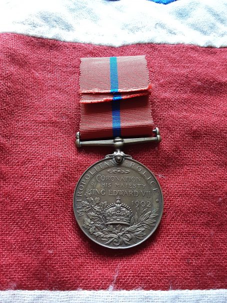 1902 Metropolitan Police Medal. George Webster. T Hammersmith Div. Born Croydon. Lived Heston, Middx. - Image 2