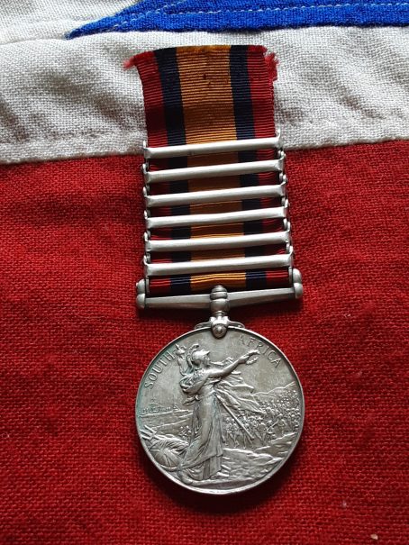 6 clasp QSA. Boer War Medal. F Woods 14th Hussars - Image 5