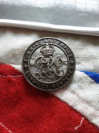 WWI Royal Navy Silver War Badge. Joseph Thomas Fancy. Landport, Hampshire.