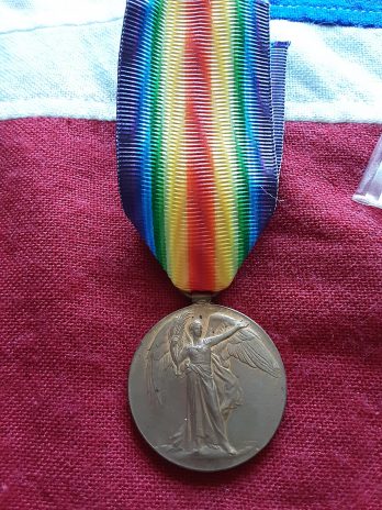 WWI Victory. William L Andrews. 14th Worcestershire, Severn Valley Pioneers. Shrapnel wounds. Tenbury