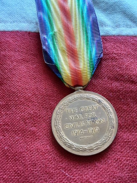 WWI Victory. William L Andrews. 14th Worcestershire, Severn Valley Pioneers. Shrapnel wounds. Tenbury - Image 2