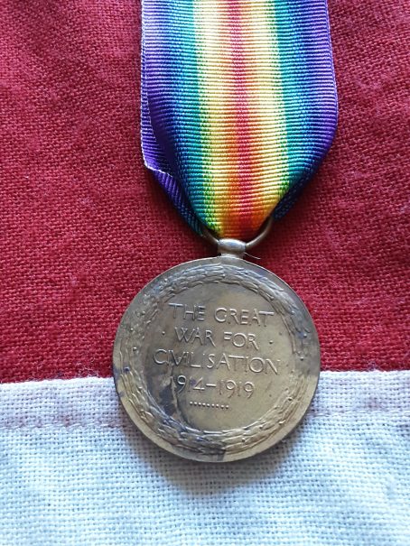 WWI Victory. Walter Harradence. E Surrey Reg. 26th Bankers Bn, R Fusiliers. Wounded Passchendaele. Buntingford, Herts - Image 2