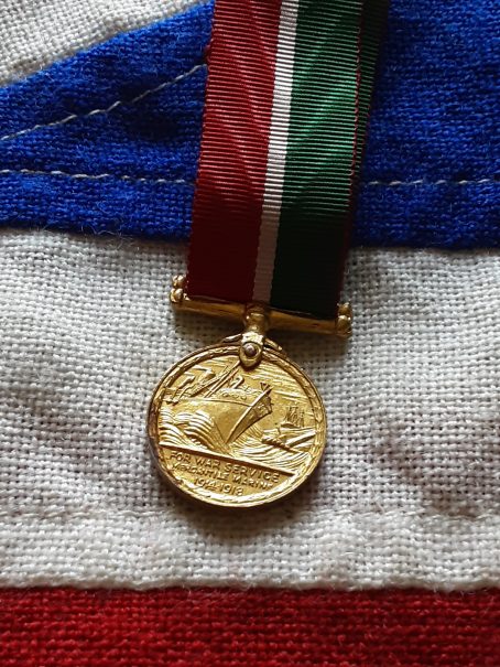 Period miniature Mercantile Marine Medal WWI - Image 2