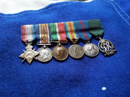 Period miniature WWI group. Captain WRD Irvine. R N R. Captain of Laconia & Aurania. Torpedoed