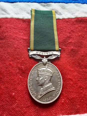 Militia clasp Efficiency Medal. H Hutchinson. Royal Engineers.