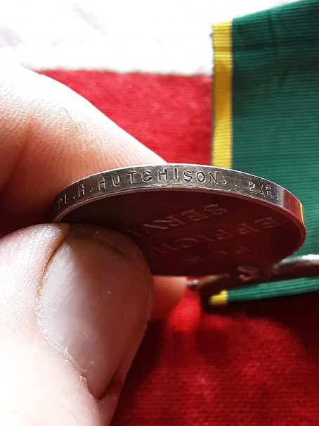Militia clasp Efficiency Medal. H Hutchinson. Royal Engineers. - Image 4
