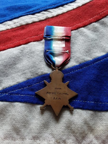 Lawhitton. Cornwall.1914 Star. Thomas H Lane. Farrier Sjt 37th Brig Royal Field Artillery. - Image 2