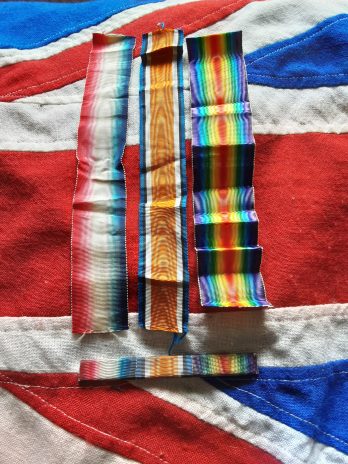 Original 1914 1914-15 Trio Silk Ribbons & Ribbon Bar