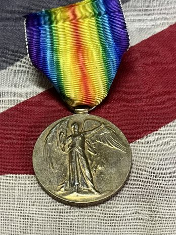 WWI Victory Medal. Hall. Scottish Rifles, later attached to 1st Turkish POW Compound.