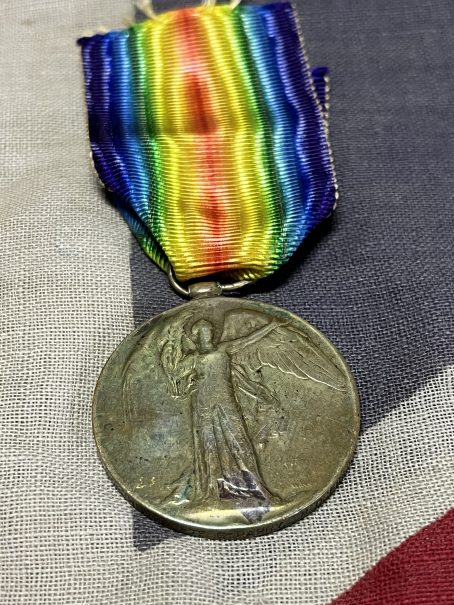 WWI Victory. Royal Dublin Fusiliers. Parry. POW 1918 Mircourt. Collyhurst, Lancashire.
