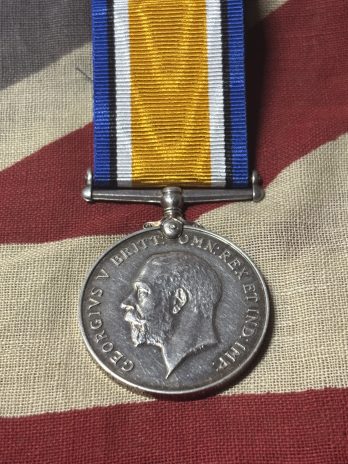 WWI British War Medal. Callaghan. Royal Irish Rifles. Dowlais, Glamorgan. Deserter/GSW