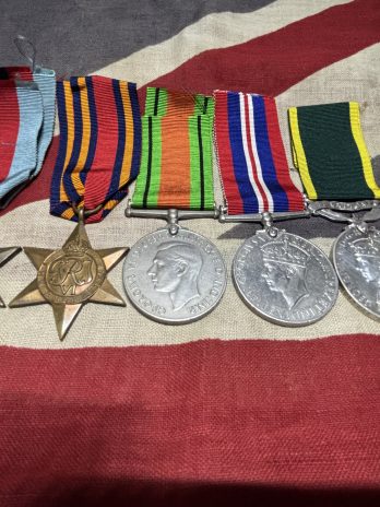 WWII group with Territorial Efficiency Medal Hadley 114th Field Regiment RA. Birmingham.