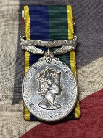 T&AVR Efficiency Medal. Swan. Army Catering Corps.