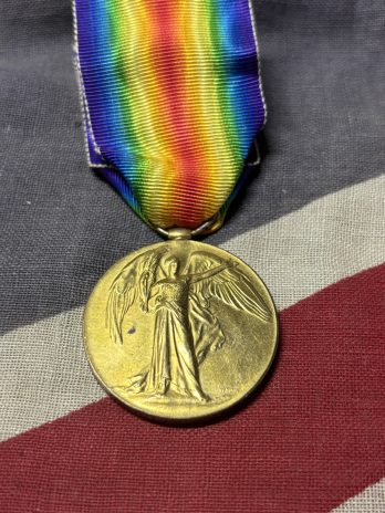 WWI Victory Medal. Nicholls. Essex Regiment. Canning Town.