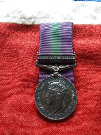 Palestine 1945-48 GSM. L Cpl Jackson. 209 Provost Company RMP. Royal Military Police