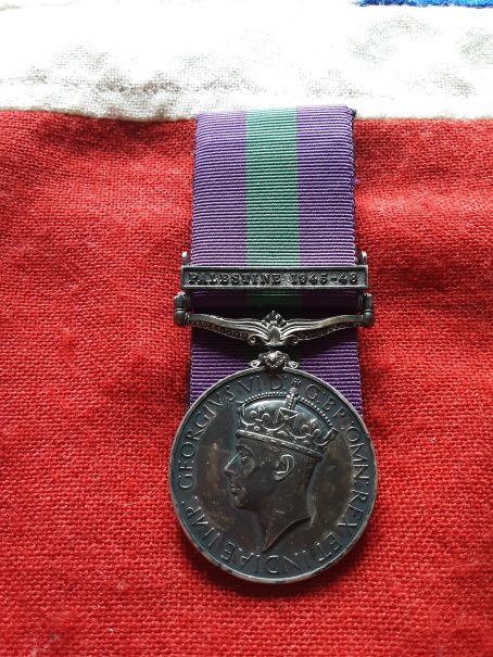 Palestine 1945-48 GSM. L Cpl Jackson. 209 Provost Company RMP. Royal Military Police