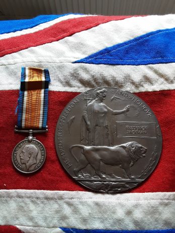 BWM & Plaque. 1st Devons. Frederick Jackman. Egg Buckland. Morval, Somme.