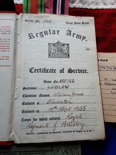 WWII Burma & BEF Dunkirk group. Stephen J Ludlow RA &and Worcestershire Reg. Born Cheltenham. - Image 8