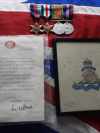 WWII France & Germany group. Captain AV Hall. Royal Artillery.