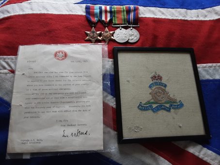 WWII France & Germany group. Captain AV Hall. Royal Artillery.