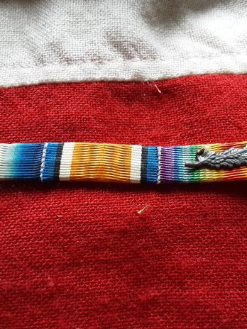 1914 Trio. Ribbon bar. MID. Mentioned in Dispatches oakleaf WWI