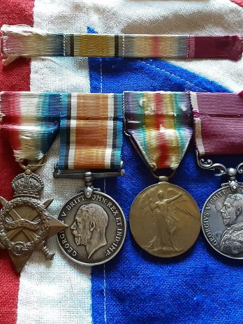 1915 Trio & LSGC. Shoesmith Edward JG Honeybun. 5th Brigade Royal Field Artillery. Weymouth, Dorset