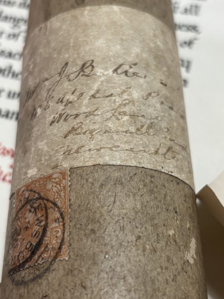 WWI Memorial Scroll with Buckingham Palace letter and postage tube. Wybunbury, Cheshire. - Image 3