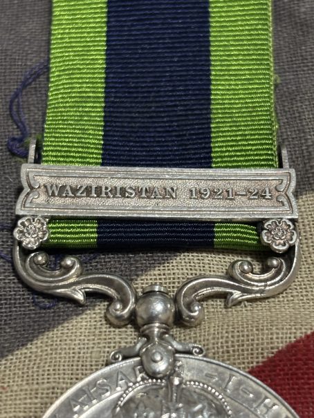 India General Service Medal. Clarke. Border Regiment. Waziristan 1921-24. - Image 2