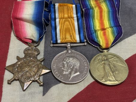 1914 Mons Trio. Vaughan. 4th Bn Royal Welsh Fusiliers. Denbighshire, North Wales
