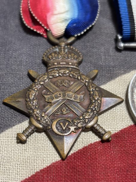 Mons Star Trio. Perkins. 2Bn Royal Welsh Fusiliers. Hockley, Birmingham. - Image 2