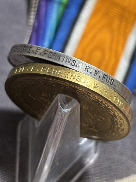 Mons Star Trio. Perkins. 2Bn Royal Welsh Fusiliers. Hockley, Birmingham. - Image 5