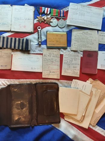 WWII group. CSM John FC Hoskins. 82 Special Investigation Branch. CMP. Military Police.
