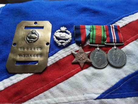 WWII 1st Armoured Recon Brigade RAC. Wounded 1940 BEF. WH Franks. Wallasey.