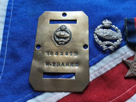 WWII 1st Armoured Recon Brigade RAC. Wounded 1940 BEF. WH Franks. Wallasey. - Image 2