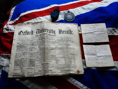 Royal Humane Society Medal & ephemera. 1857. Thomas Portlock. Iffley Lock, Oxford