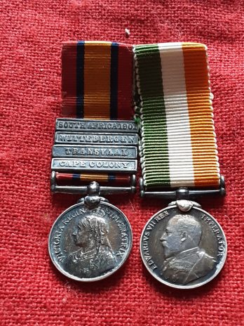 Period miniature Boer War Pair. QSA & KSA