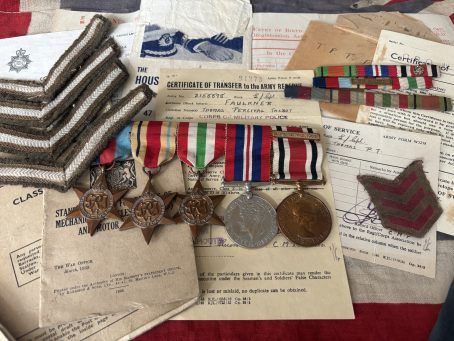 WWII Royal Military Police grouping with Special Constable Medal. Faulkner. Bristol.