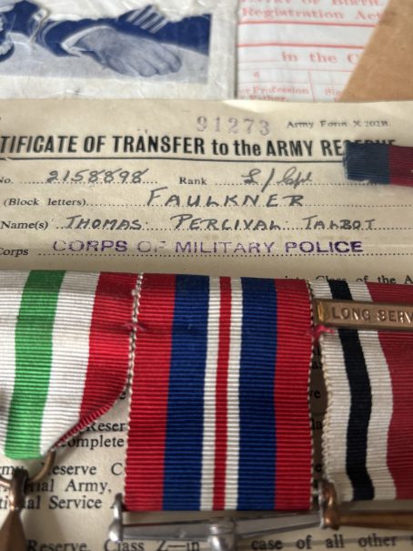 WWII Royal Military Police grouping with Special Constable Medal. Faulkner. Bristol. - Image 2