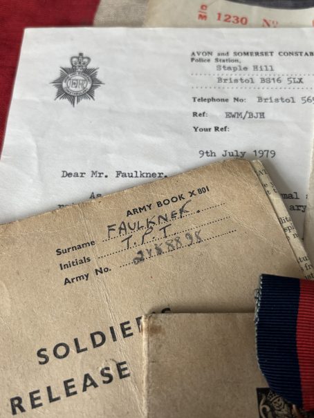 WWII Royal Military Police grouping with Special Constable Medal. Faulkner. Bristol. - Image 3
