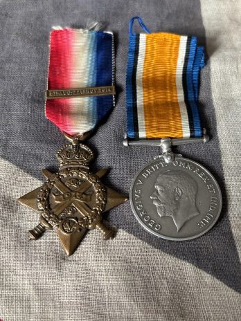 Mons Star with BWM. Bull. 1st Bn Somerset Light Infantry. Dorchester/Pontypool.