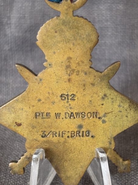 Mons Star. 3rd Rifle Brigade. Dawson. Leeds. - Image 2