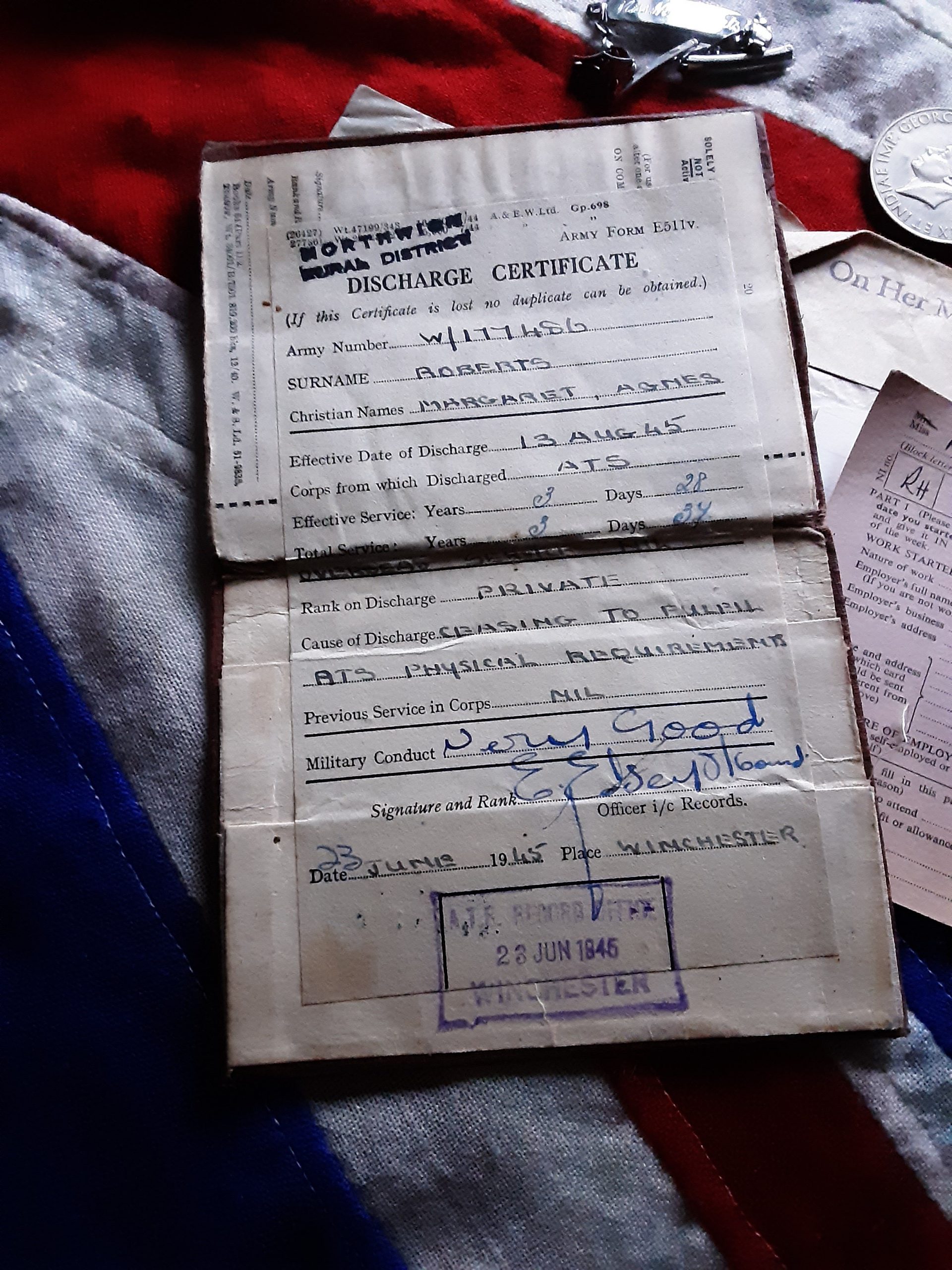 Ww2 Ats Group .Margaret A Roberts .Weaverham .Cheshire . - Image 9