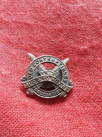 1914 Old Contemptables Association lapel badge. WWI.