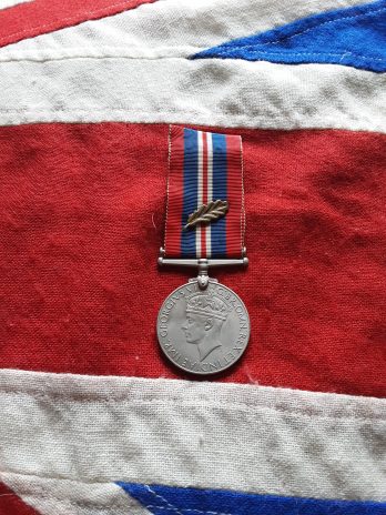 WWII War Medal with MID oakleaf. Mentioned in dispatches.